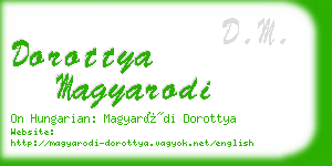 dorottya magyarodi business card